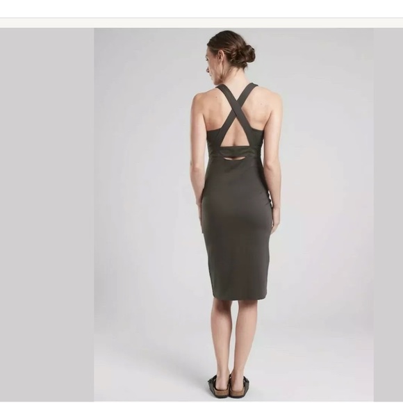 ATHLETA Deep Breath Bralette Dress - Graphite sz SP - Picture 3 of 8
